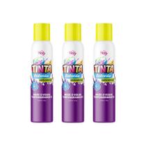 Tinta Colorida Temporaria Aeroflex Amarelo Neon 150Ml - 3Un - My Party