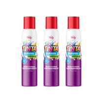 Tinta Colorida Temporaria Aeroflex Vermelho Neon 150Ml - 3Un