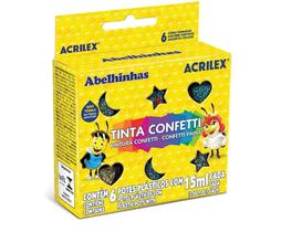 Tinta Confetti 15ml 6 Cores - Acrilex