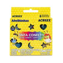 Tinta Confetti Acrilex 6 Cores