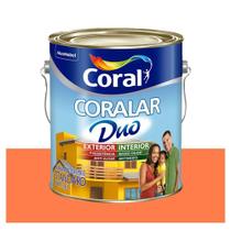 Tinta Coral Econômica Coralar Duo acrílica fosca laranja maracatu 3,6L