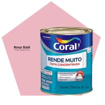 Tinta Coral Rende Muito Paredes e Tetos Rosa Balé 800ml