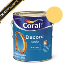 Tinta coral rosa amarela decora seda 800ml