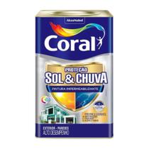 Tinta Coral Sol e Chuva Imperbeabilizante Emborrachado Branco 18L