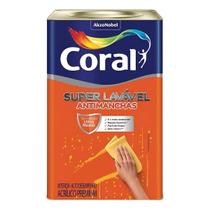 Tinta Coral Super Lavável 18 Lt Branca E Gelo - Tinta Coral Super Lavável 18 Lt Branca E Gelo -