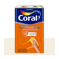 Tinta Coral Super Lavável Acrílica Eggshell Branco 18 Litros