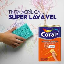 Tinta Coral Super Lavável Acrílica Eggshell Branco neve 18 Litros