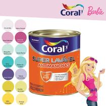 Tinta Coral Super Lavável Coleção Barbie 800ML