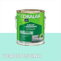 Tinta Coralar Coral Econômica Látex Acrílica Verde Piscina 3,6 Litros