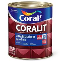 Tinta Coralit Esmalte Ultra Resistência Marrom Conhaque Br 900ml - Akzonobel/Coral