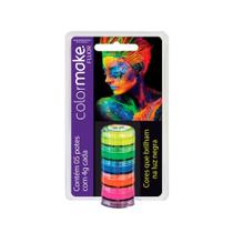 Tinta Cremosa Fluorescente 5 Cores Cítricas Neon Facial - COLOR MAKE Tinta Cremosa Fluorescente 5 Cores Cítricas Neon Facial - COLOR MAKE