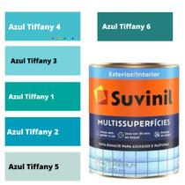 Tinta de Azulejo Epoxi Azul Turquesa 800ML Cozinhas e Banheiros Multissuperfícies Suvinil Cor Tons de Tiffany e Branco Antimofo Lavável