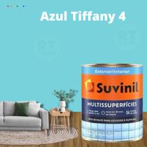 Tinta de Azulejo Epoxi Base de Água Azul Turquesa 800ml Cozinhas e Banheiros Multissuperfícies Suvinil Cor Vários Tons de Tiffany Antimofo Lavável