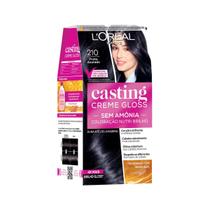 Tinta de Cabelo Casting Creme Gloss de LOréal Paris 210 Preto Azulado 246g