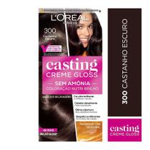 Tinta de Cabelo Casting Creme Gloss de LOréal Paris 300 Castanho Escuro - 246g