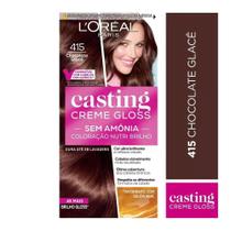 Tinta de Cabelo Casting Creme Gloss de LOréal Paris 415 Chocolate Glacê 246g