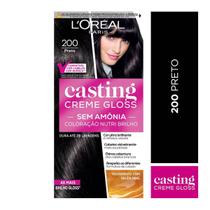 Tinta de Cabelo Casting Creme Gloss LOréal Paris 200 Preto 246g Tinta de Cabelo Casting Creme Gloss LOréal Paris 200 Preto 246g
