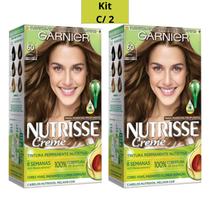 Tinta De Cabelo Coloração Garnier Nutrisse Creme 60 Aveia Kit Duas Unidades Tingir Pintar