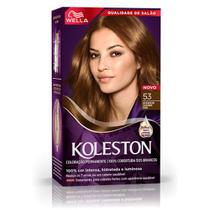 Tinta De Cabelo Kit Koleston Cor Entardecer Castanho Ouro 53 Wella