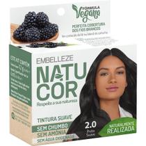 Tinta de Cabelo Natucor 2.0 Naturalmente Realizada Amora-Preta Preto Suave KIT ECONOMICO - Embelleze