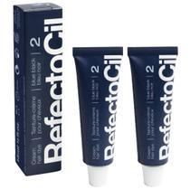 Tinta de cabelo RefectoCil Cream, pacote com 2 unidades, azul e preto (2) Professional Tinta de cabelo RefectoCil Cream, pacote com 2 unidades, azul e preto (2) Professional