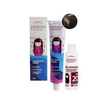 Tinta de Cabelo sem Amônia 6.0 Louro Escuro + Ox 20 Vol - Japinha Color Tinta de Cabelo sem Amônia 6.0 Louro Escuro + Ox 20 Vol - Japinha Color