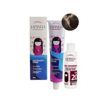 Tinta de Cabelo sem Amônia 6.7 Marrom Meridiano + Ox 20 Vol Japinha Color