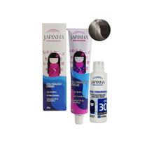 Tinta de Cabelo sem Amônia 8.21 Louro Claro Violeta Cinza + Ox 30 Vol Japinha Color Tinta de Cabelo sem Amônia 8.21 Louro Claro Violeta Cinza + Ox 30 Vol Japinha Color