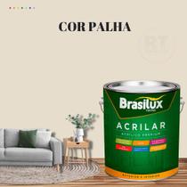 Tinta De Parede Brasilux Acrilar Cor Marrom Fosca Lavável Antimofo Premium 3,2L Cor Marrom Chocolate/Cor Pedra Esculpida.