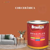 Tinta de Parede Laranja 800ml Brasiplus Fosca