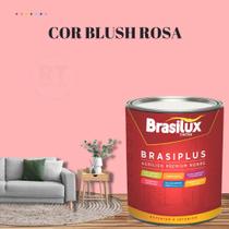 Tinta De Parede Rosa Bebê 800ml Brasiplus Acrílica Fosca