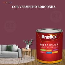 Tinta de Parede Vermelho Rubi Brasiplus Fosca 800ml.