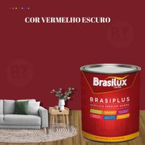 Tinta de Parede Vermelho Rubi Brasiplus Fosca 800ml.