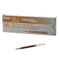 Tinta de recarga Pentel Energel Needle Tip 0,5 mm, laranja fina, 12x