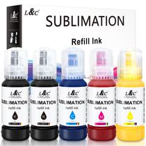 Tinta de sublimação 5x100 ml para impressora jato de tinta EcoTank Supertank ET-2400 ET-2800 ET-2803 ET-2720 ET-2760 ET-2850 ET-4800 ET-3760 ET-15000 para transferência por prensa térmica em canecas e camisetas (autorreabastecimento/sem ICC/anti-UV) Tinta de sublimação 5x100 ml para impressora jato de tinta EcoTank Supertank ET-2400 ET-2800 ET-2803 ET-2720 ET-2760 ET-2850 ET-4800 ET-3760 ET-15000 para transferência por prensa térmica em canecas e camisetas (autorreabastecimento/sem ICC/anti-UV)