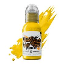 Tinta de tatuagem World Famous Canary Yellow 30 ml vegana não tóxica