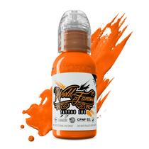 Tinta de tatuagem World Famous Everest Orange 30 ml vegana não tóxica