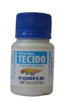 Tinta De Tecido 37 Ml Corfix Metálica - Branco