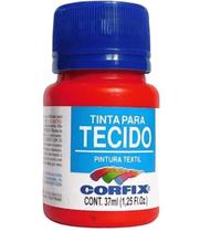 Tinta De Tecido 37 Ml Corfix - Vermelho Vivo