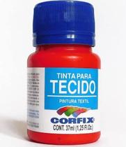 Tinta de tecido 37 ml Corfix - Vermelho Vivo