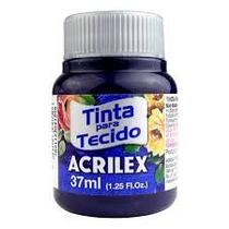 Tinta de tecido Acrilex azul marinho 544 37ml Tinta de tecido Acrilex azul marinho 544 37ml