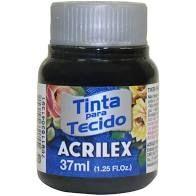 Tinta de tecido Acrilex preto 520 37ml Tinta de tecido Acrilex preto 520 37ml