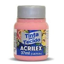 Tinta de tecido Acrilex rosa chá 567 37ml