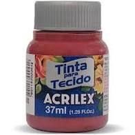 Tinta de tecido Acrilex vermelho queimado 588 37ml