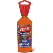 Tinta de Tecido Acripuff 04812 35ml Laranja 517 Acrilex Tinta de Tecido Acripuff 04812 35ml Laranja 517 Acrilex