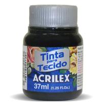 Tinta de tecido fosca preto acrilex 37ml 520