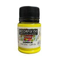Tinta Decorfix 150 Fosco 37ml 302 Amarelo Limão Corfix