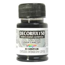 Tinta Decorfix 150º para Canetar 37ml Preto - TINTAS CORFIX