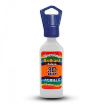Tinta Dimensional Brilhante Relevo 3D 35ml Branco ACRILEX