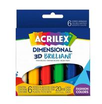 Tinta Dimensional Brilliant 6 Cores - Acrilex